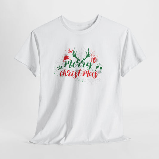 Comfort-Fit Merry Christmas Unisex Heavy Cotton T-Shirt