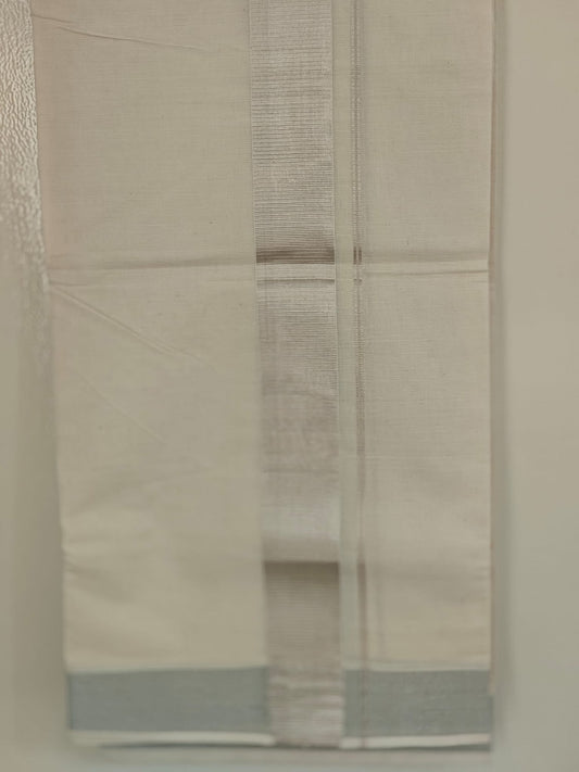 Double Silver Kasavu Dothie