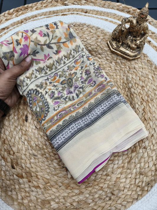 Ajrakh Heavy Georgette Saree