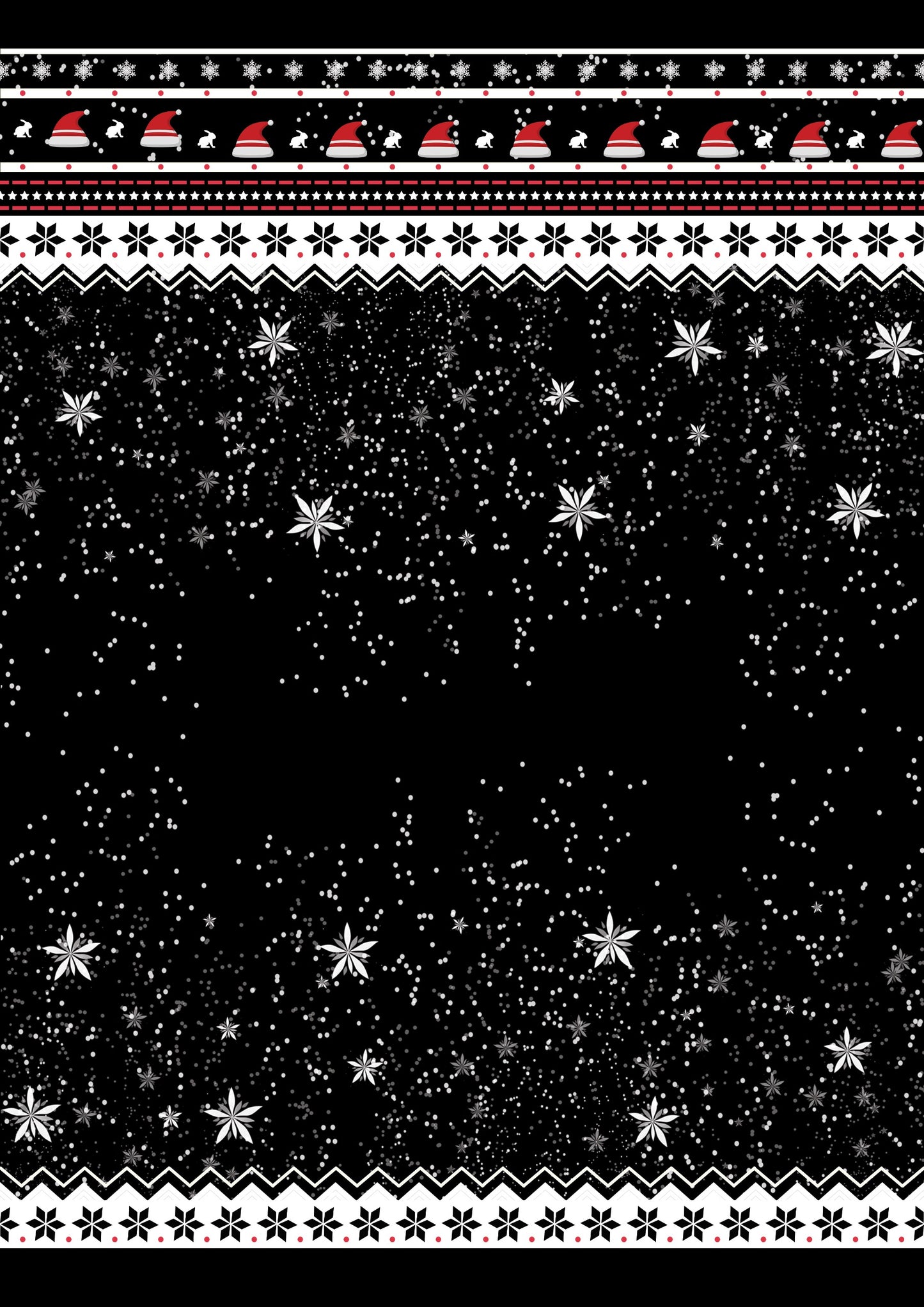 Unisex Merry Christmas Black Full Sleeve T-Shirt