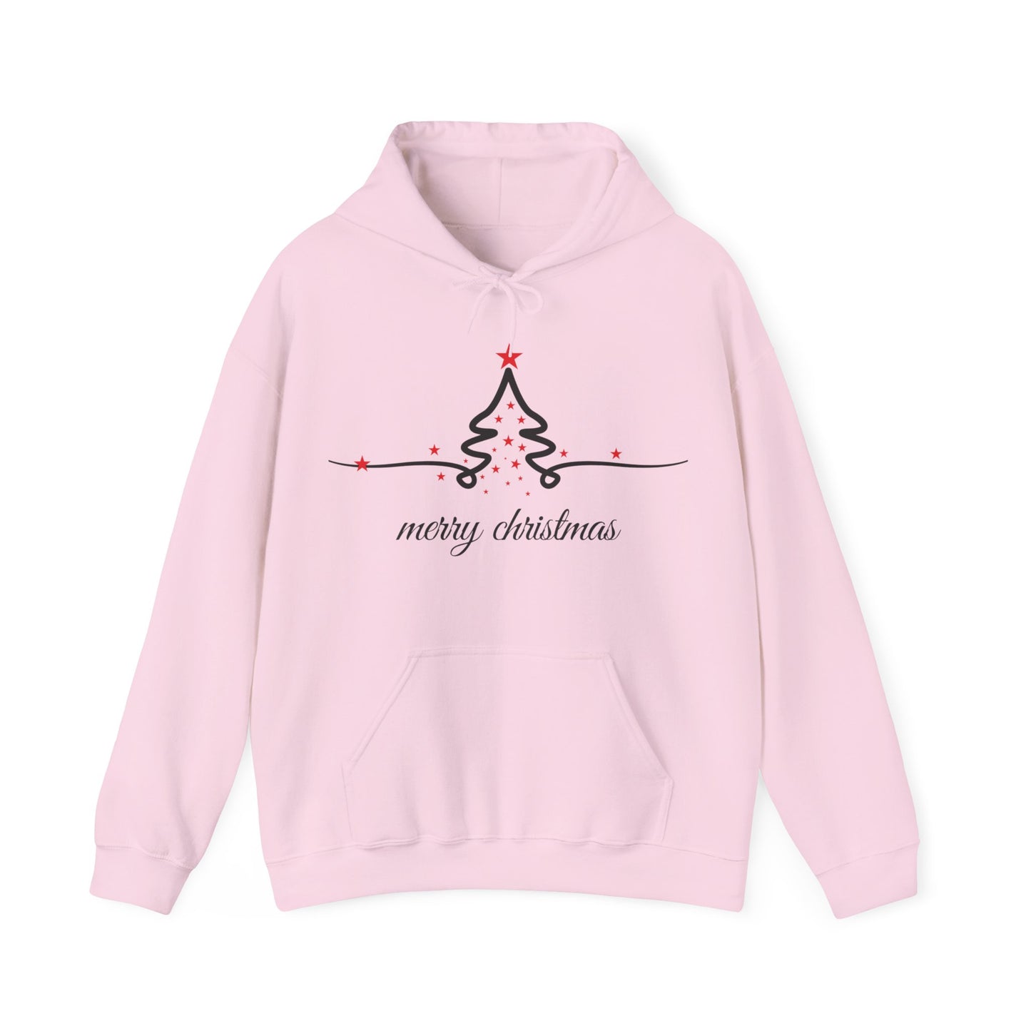Christmas Tree Hoodie - Minimal 'merry christmas' Holiday Sweatshirt
