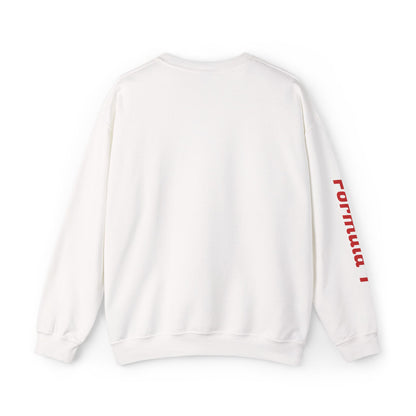 Formula 1 Racing Crewneck Sweatshirt – Speed Car Graphic & ‘Formula 1’ Sleeve Print