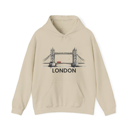 London Sketch Hoodie – Minimal Tower Bridge Illustration