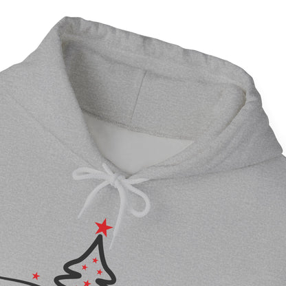 Christmas Tree Hoodie - Minimal 'merry christmas' Holiday Sweatshirt