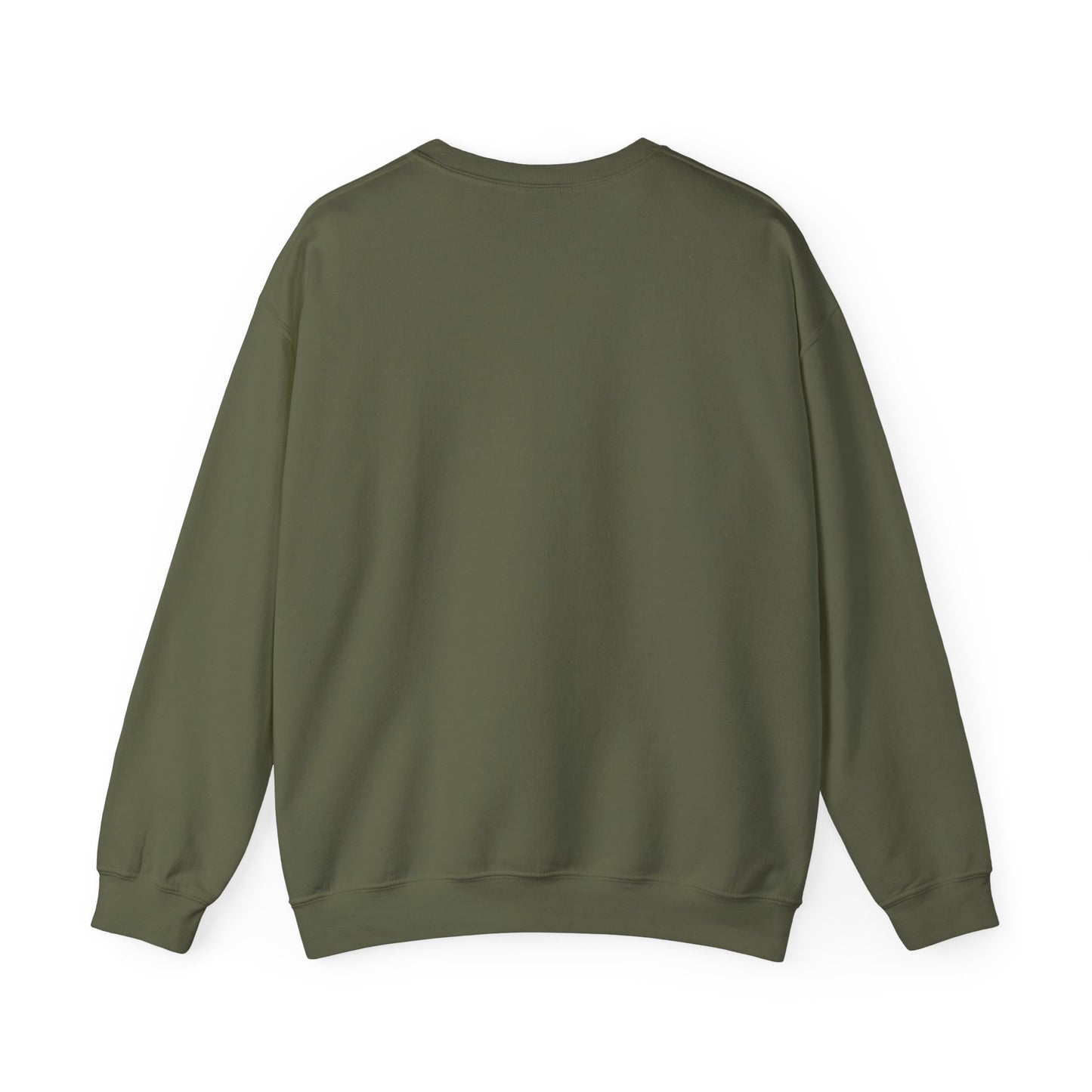 Green sweatshirt on a white background