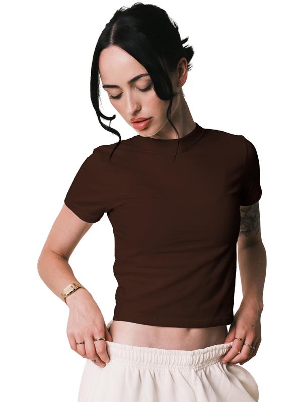 Lioraa London Cropped Tee - Premium 220GSM Fitted Crop Top CRBT600L