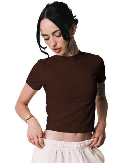 Lioraa London Cropped Tee - Premium 220GSM Fitted Crop Top CRBT600L