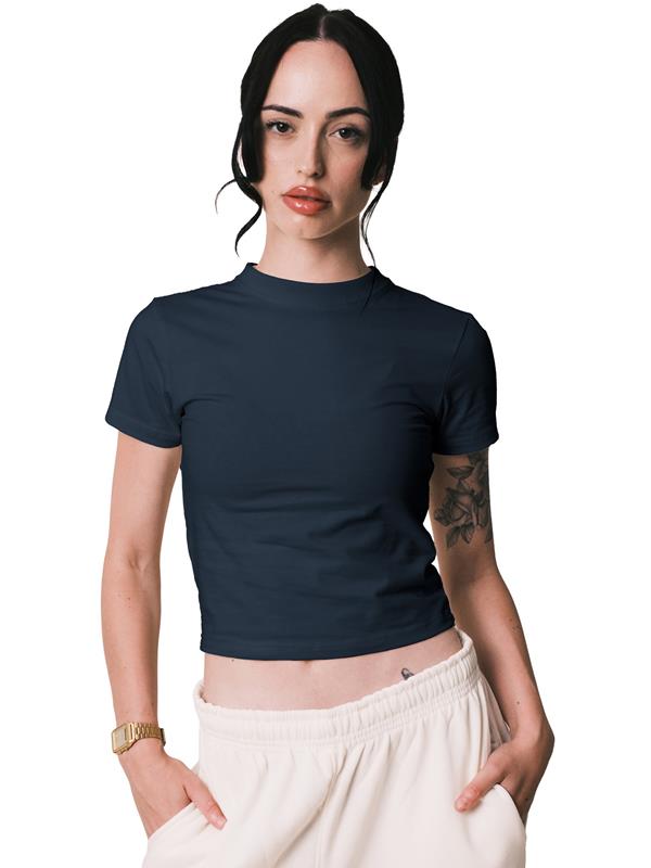 Lioraa London Cropped Tee - Premium 220GSM Fitted Crop Top CRBT600L