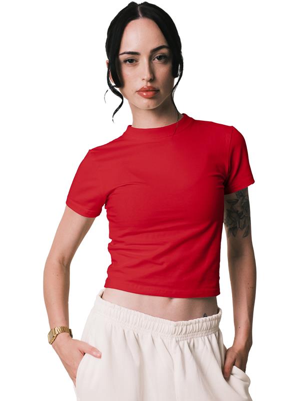 Lioraa London Cropped Tee - Premium 220GSM Fitted Crop Top CRBT600L