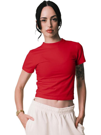 Lioraa London Cropped Tee - Premium 220GSM Fitted Crop Top CRBT600L