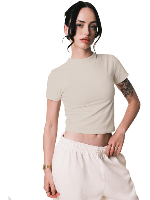 Lioraa London Cropped Tee - Premium 220GSM Fitted Crop Top CRBT600L