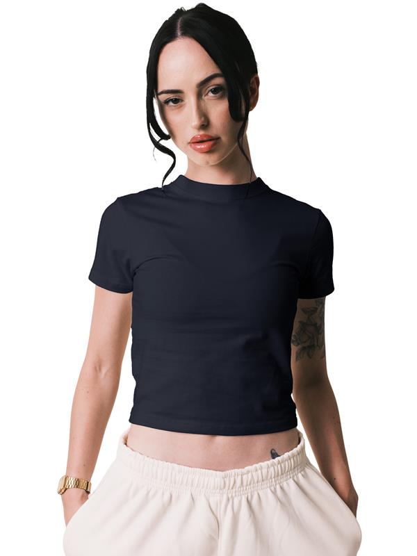 Lioraa London Cropped Tee - Premium 220GSM Fitted Crop Top CRBT600L