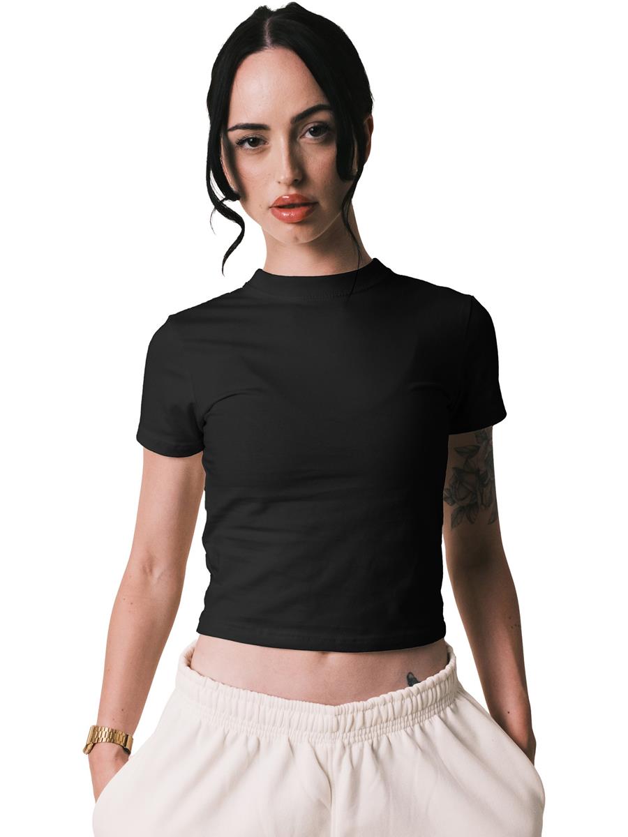 Lioraa London Cropped Tee - Premium 220GSM Fitted Crop Top CRBT600L