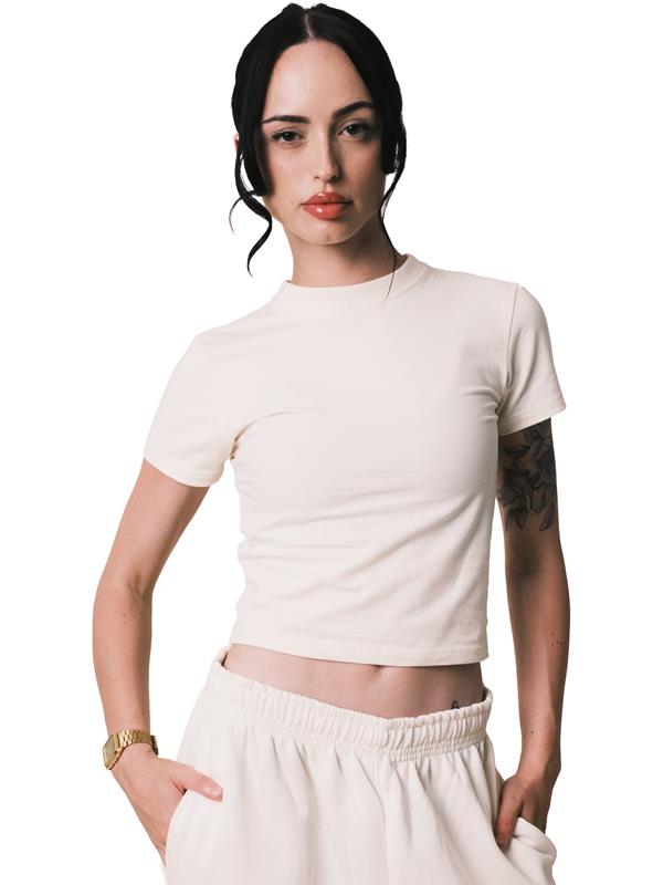 Lioraa London Cropped Tee - Premium 220GSM Fitted Crop Top CRBT600L