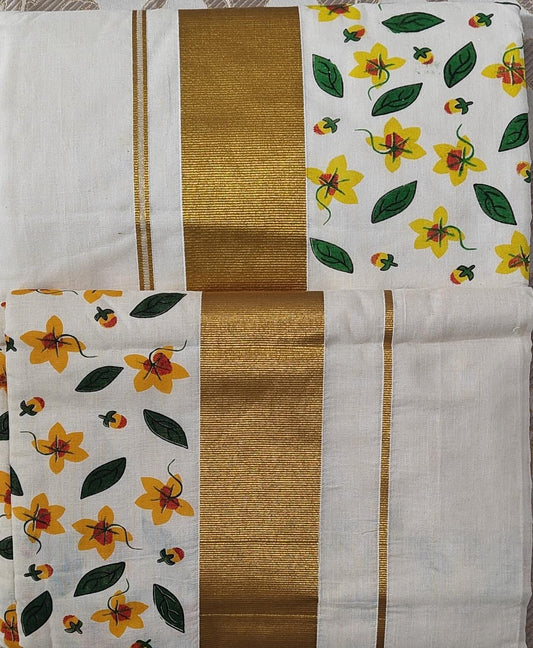 Set Saree with Floral Design