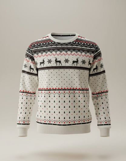 Unisex Reindeer Christmas Full Sleeve T-Shirt – Premium Sublimation Print